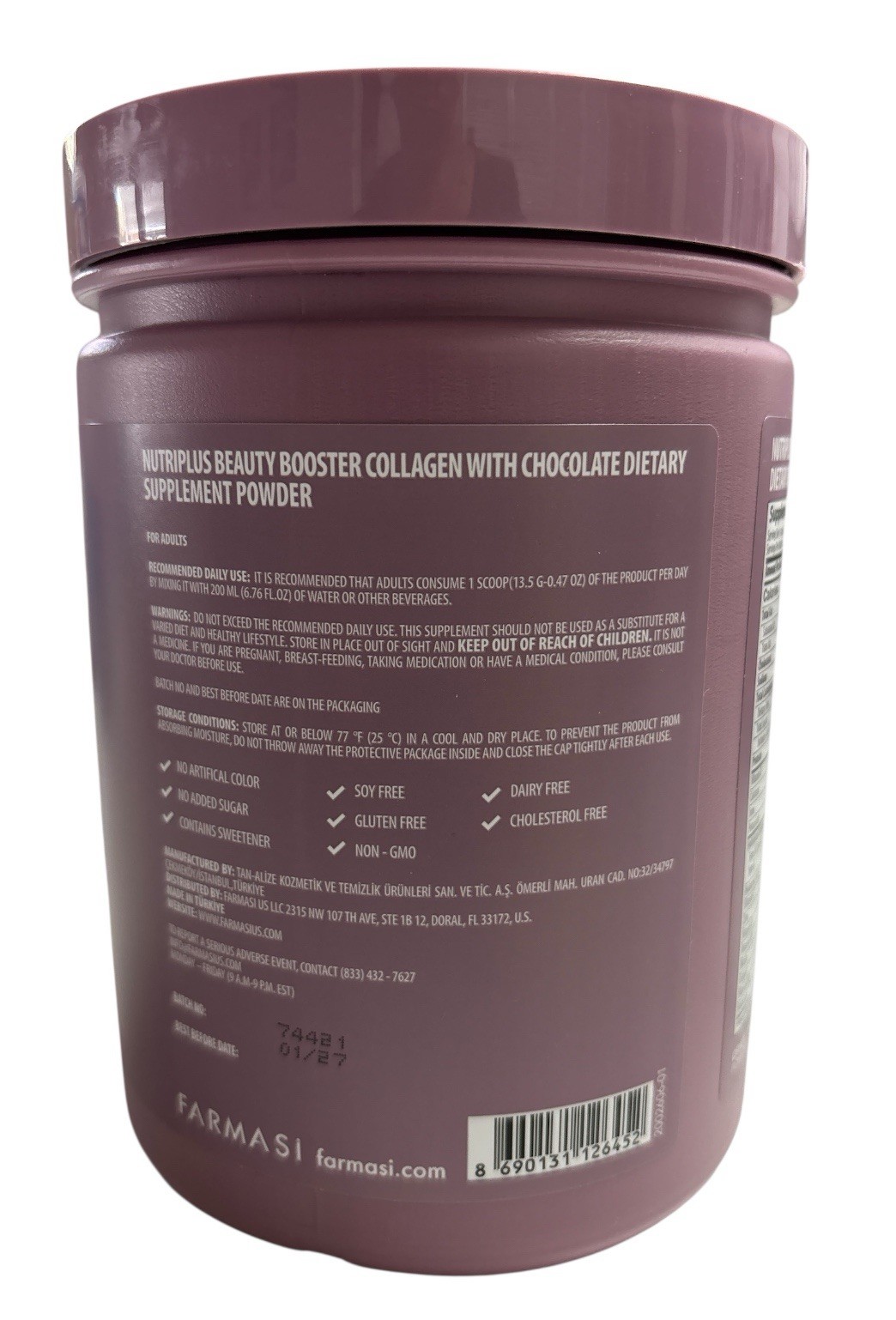 Farmasi Nutriplus Beauty Booster Chocolate Collagen Powder 210g 7.4oz FREE SHIP