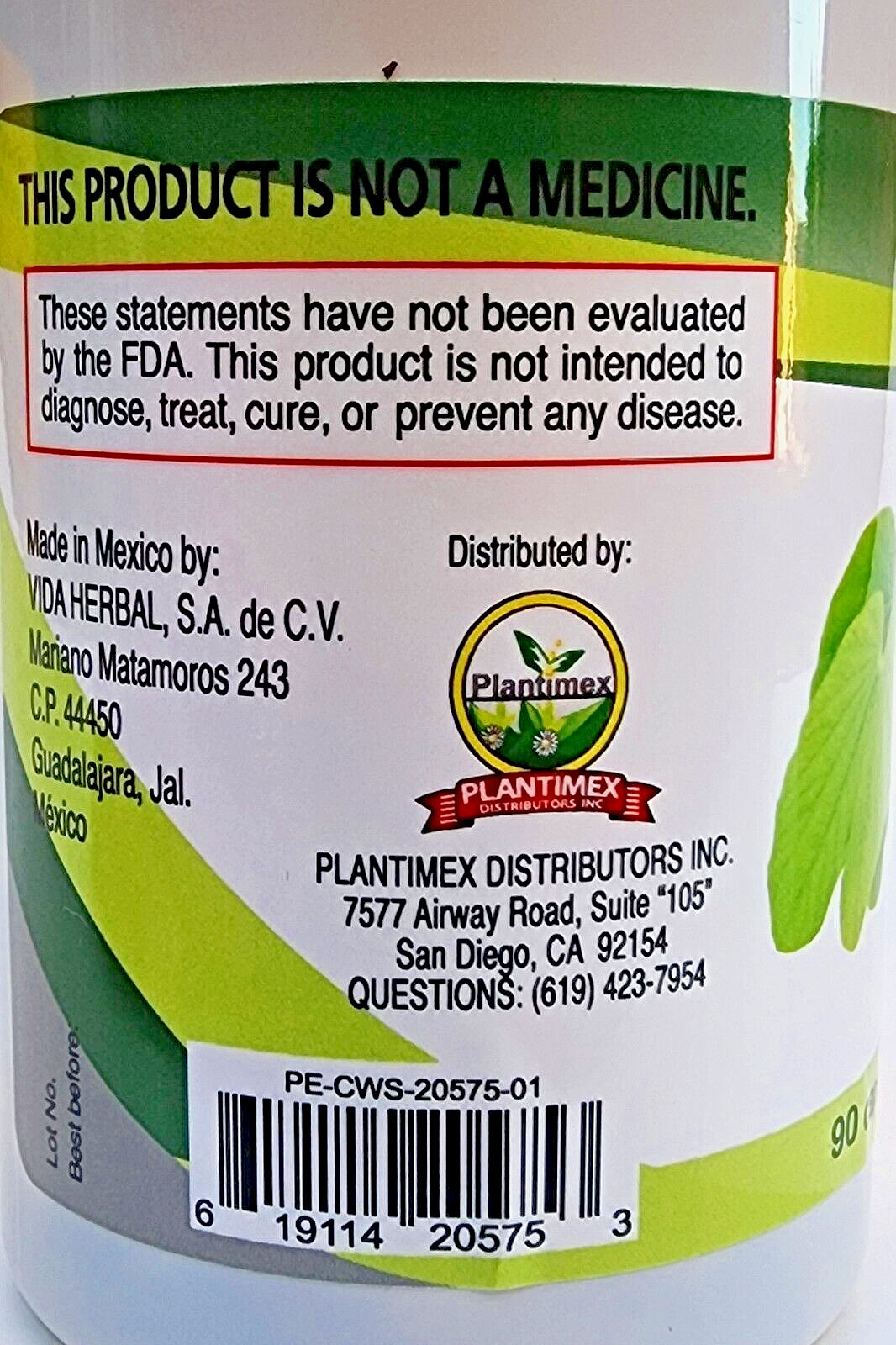 Bauhinia Forficata PATA DE VACA 90 Capsules Glucose and Cholesterol Support