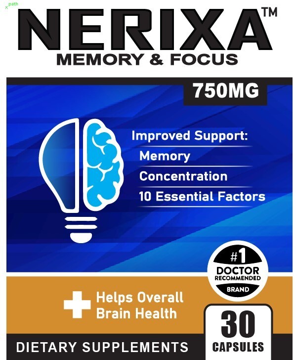 NERIXA Memory Brain Support – Memory, Mental clarity, concentration, focus