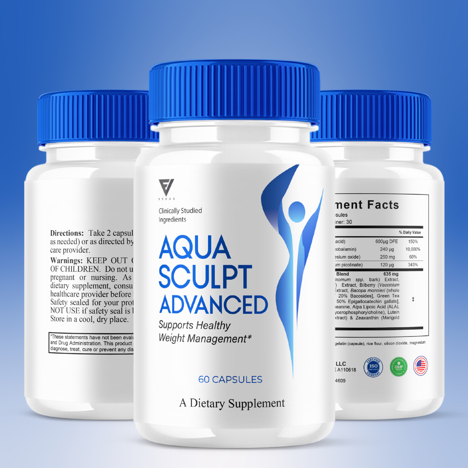 (5 Pack) Aqua Sculpt Pills AquaSculpt Capsules Weight Management (300 Capsules)