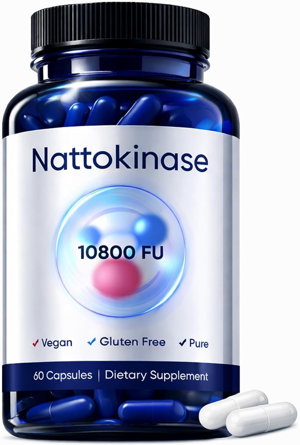 Supreme Nattokinase Capsules provide support for overall health.