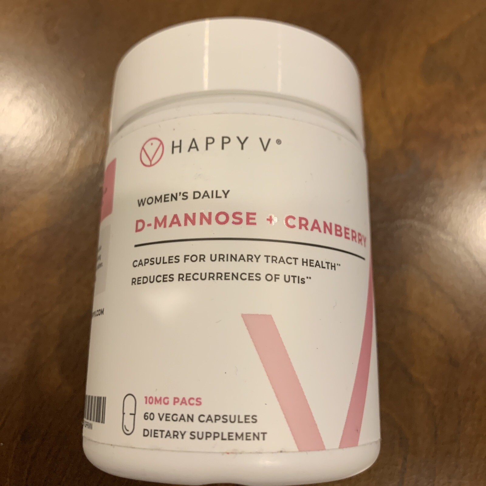 Happy v Dr. Formulated D-Mannose with Cranberry 60 Vegan Capsules Exp 09/24