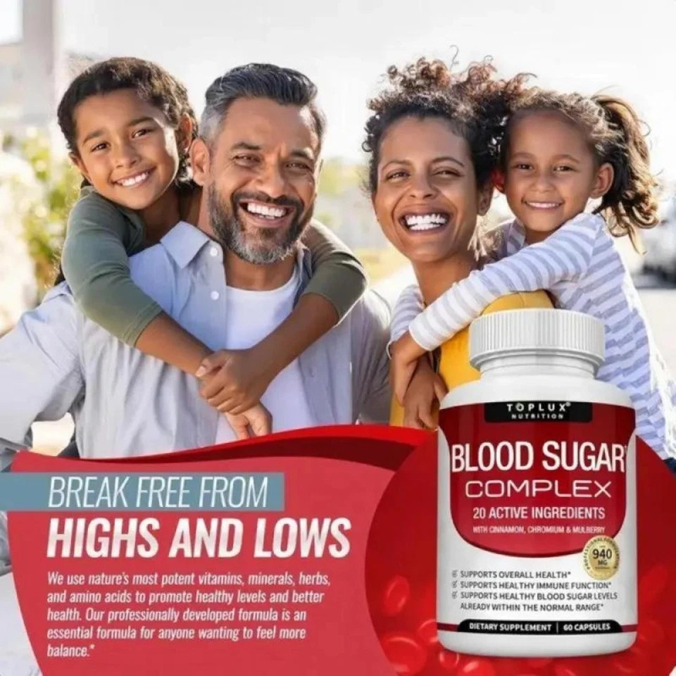 Blood Sugar Complex with 20 Vitamins and Minerals , 60 Caps