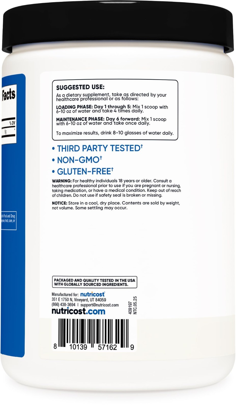 Micronized Creatine Monohydrate Powder 500G – 5000mg Per Serving, 100 Servings