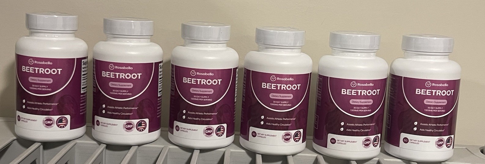 Rosabella Beetroot Dietary Supplement 1300MG Per Serving 180 Day Supply
