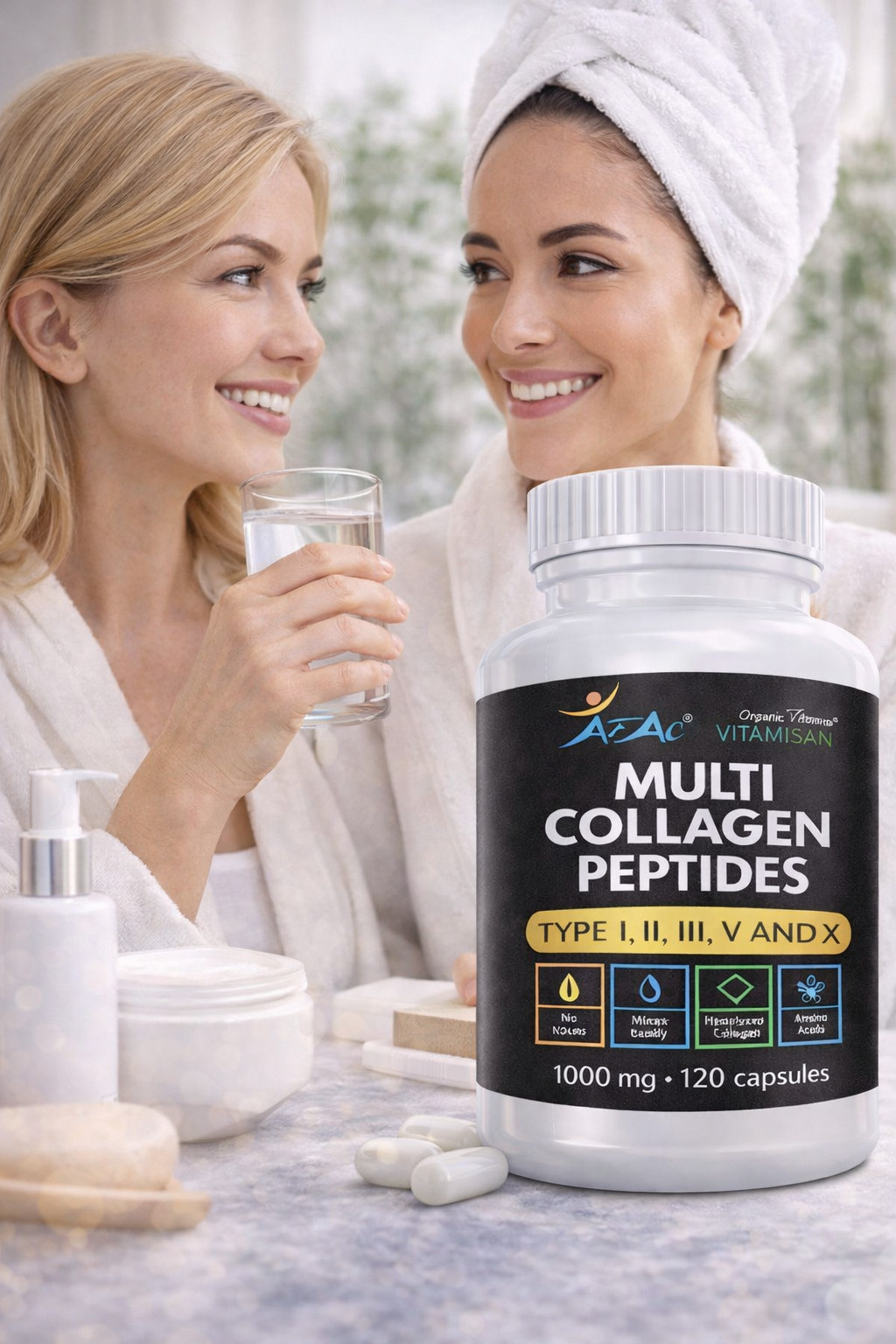 240 Capsules PEPTIDE COLLAGEN Hydrolysate Vitamin C ANTIANGING I.1I.II.II.V.X
