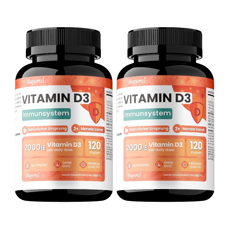 Vitamin D3 240pcs, Fights Fatigue,Promote Bone and Teeth Health,Improve Vitality