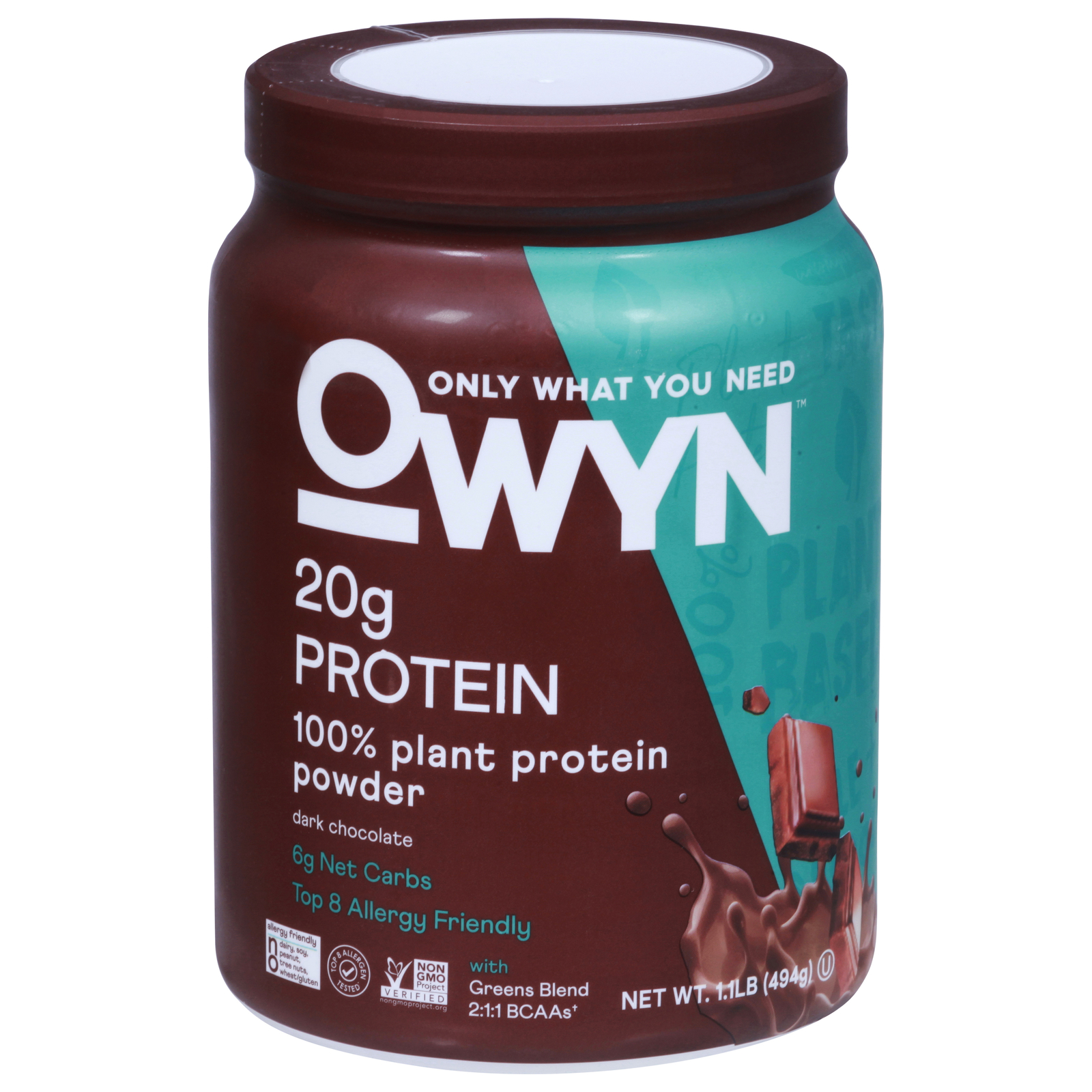 Owyn Protein Powder Dark Chocolate Chip 1.2 Lb (Pack of 3)