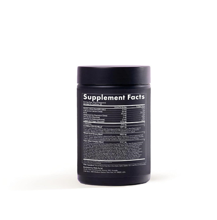 WelleCo The Super Elixir Daily Greens Powder, Probiotic Drink Mix Mixed Berry