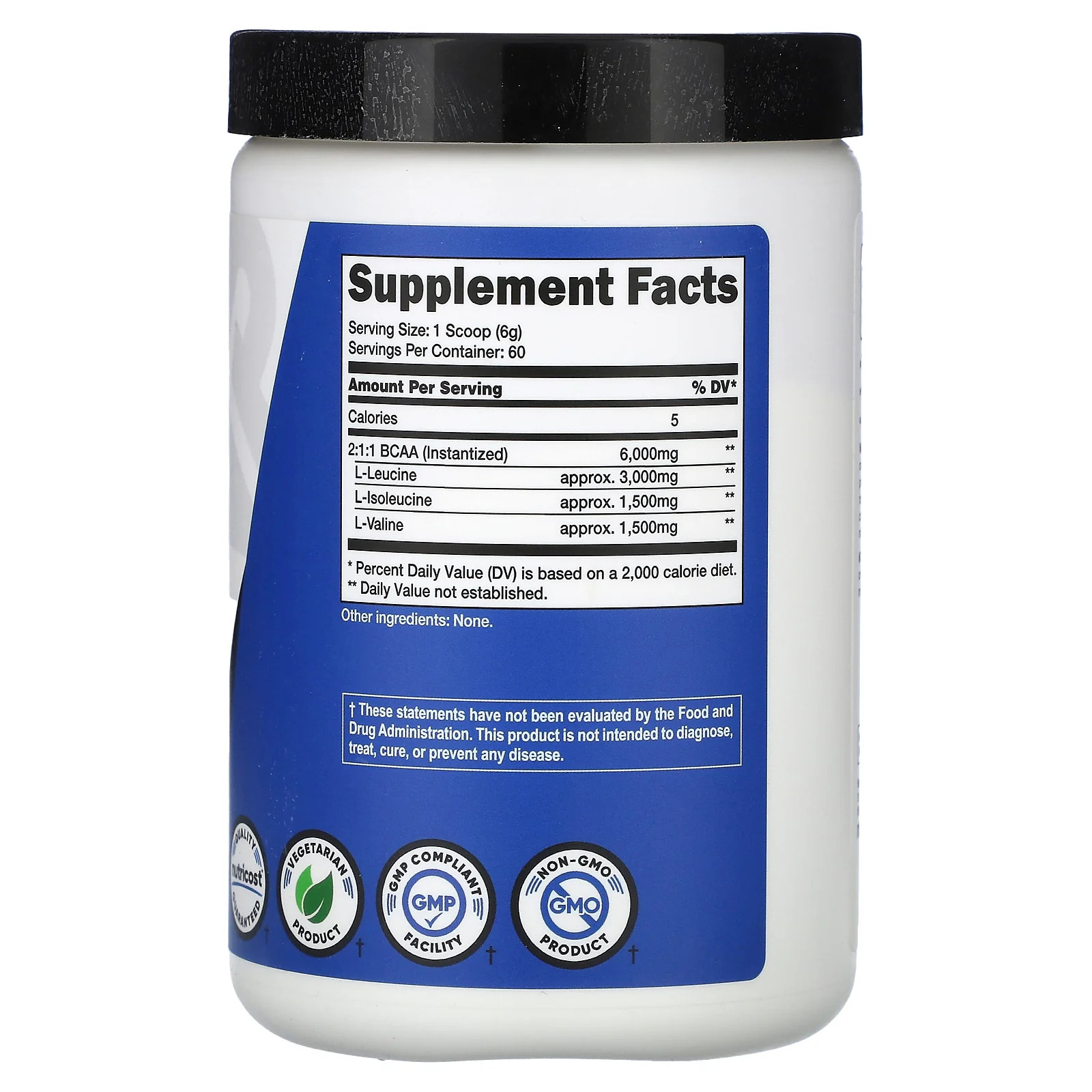 2 X Nutricost, Performance, BCAA, Unflavored, 12.9 oz (360 g)