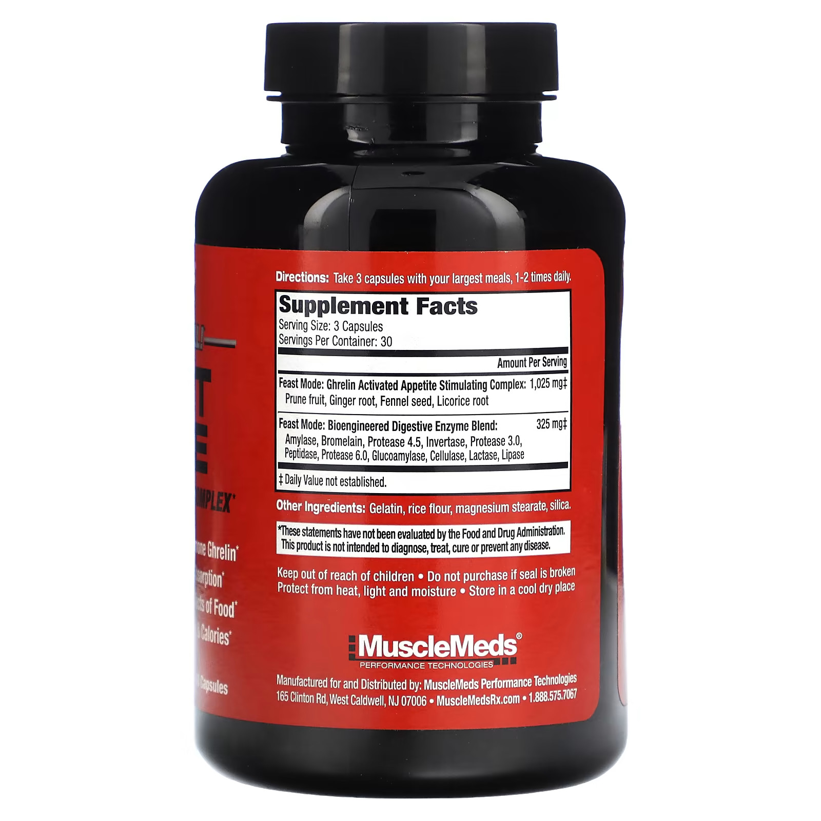 2 X MuscleMeds, Feast Mode, Appetite Stimulating Complex, 90 Capsules-worldwide
