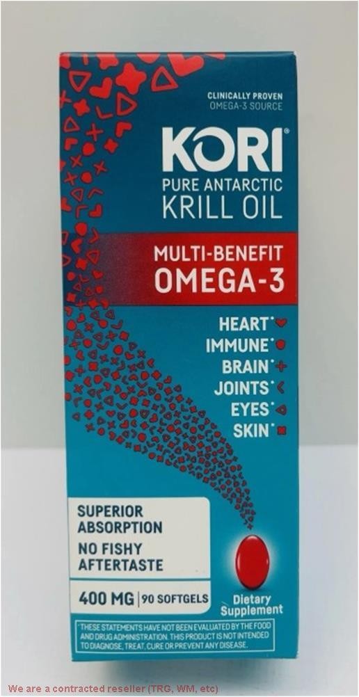2 PACK!!!! Kori Krill Oil Superior Omega-3 400mg Mini Softgels 90ct EXP 10/26+