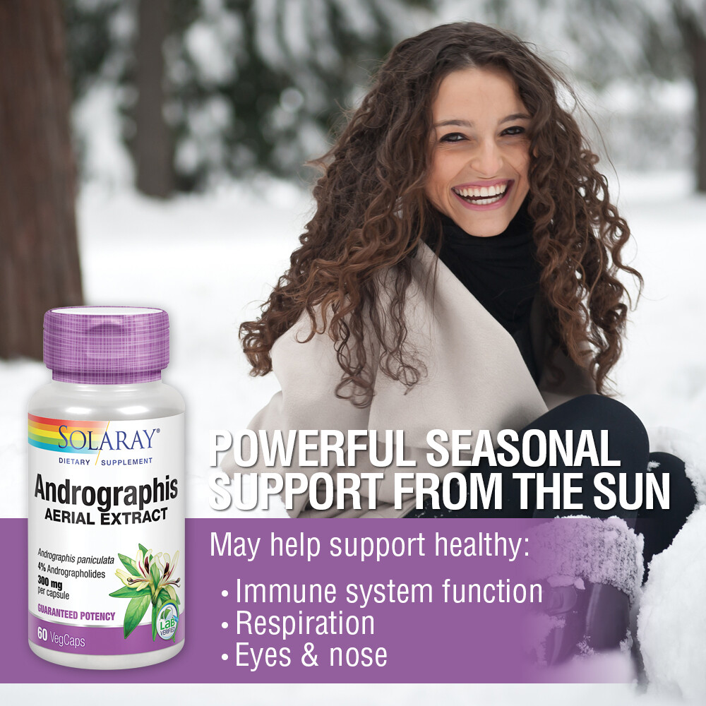 Solaray Andrographis Aerial Extract 300 mg | 30 Serv | 60 VegCaps
