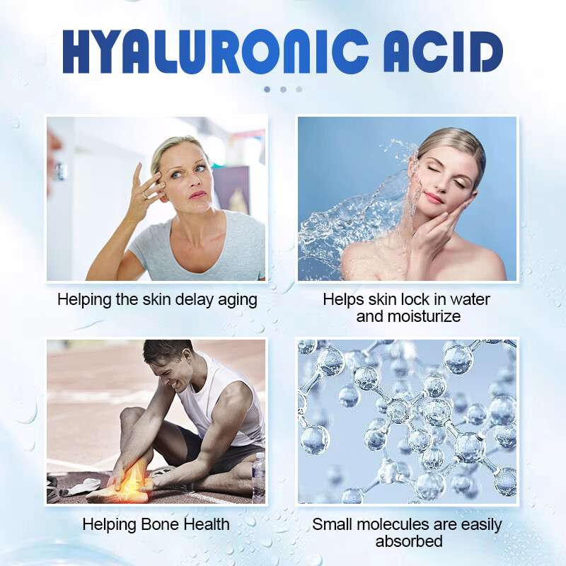 3 Packs Hyaluronic Acid Capsules 120mg Support Healthy Skin Help Reduce Wrinkles