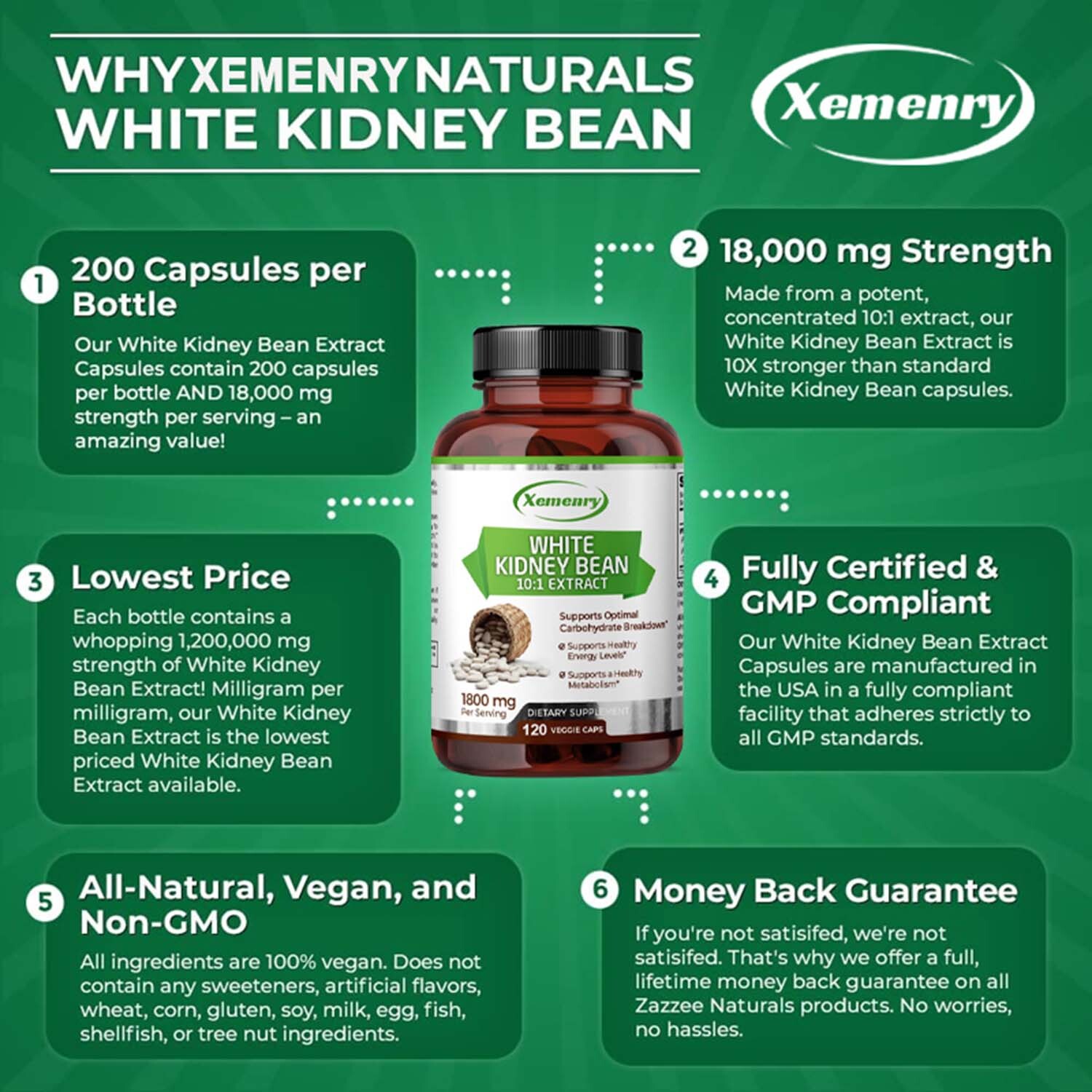 White Kidney Bean Extract-Weight Loss, Block Carbohydrates and Suppress Appetite