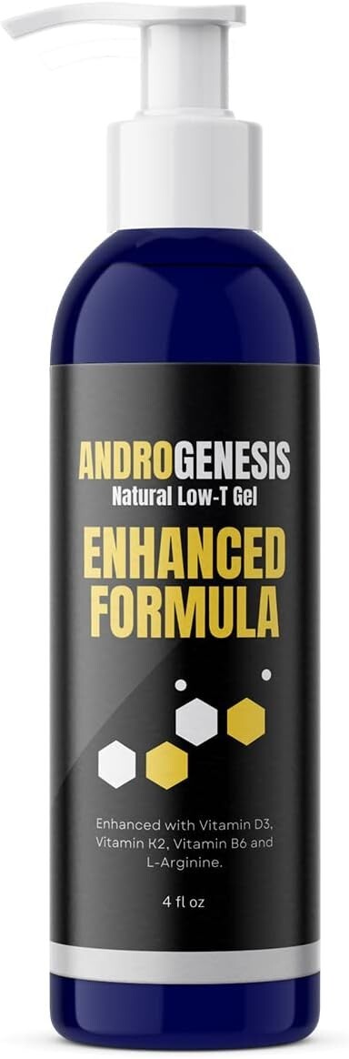 ANDROGENESIS Enhanced Formula – Low T Support Gel – With Vitamins B6 D3 & K2
