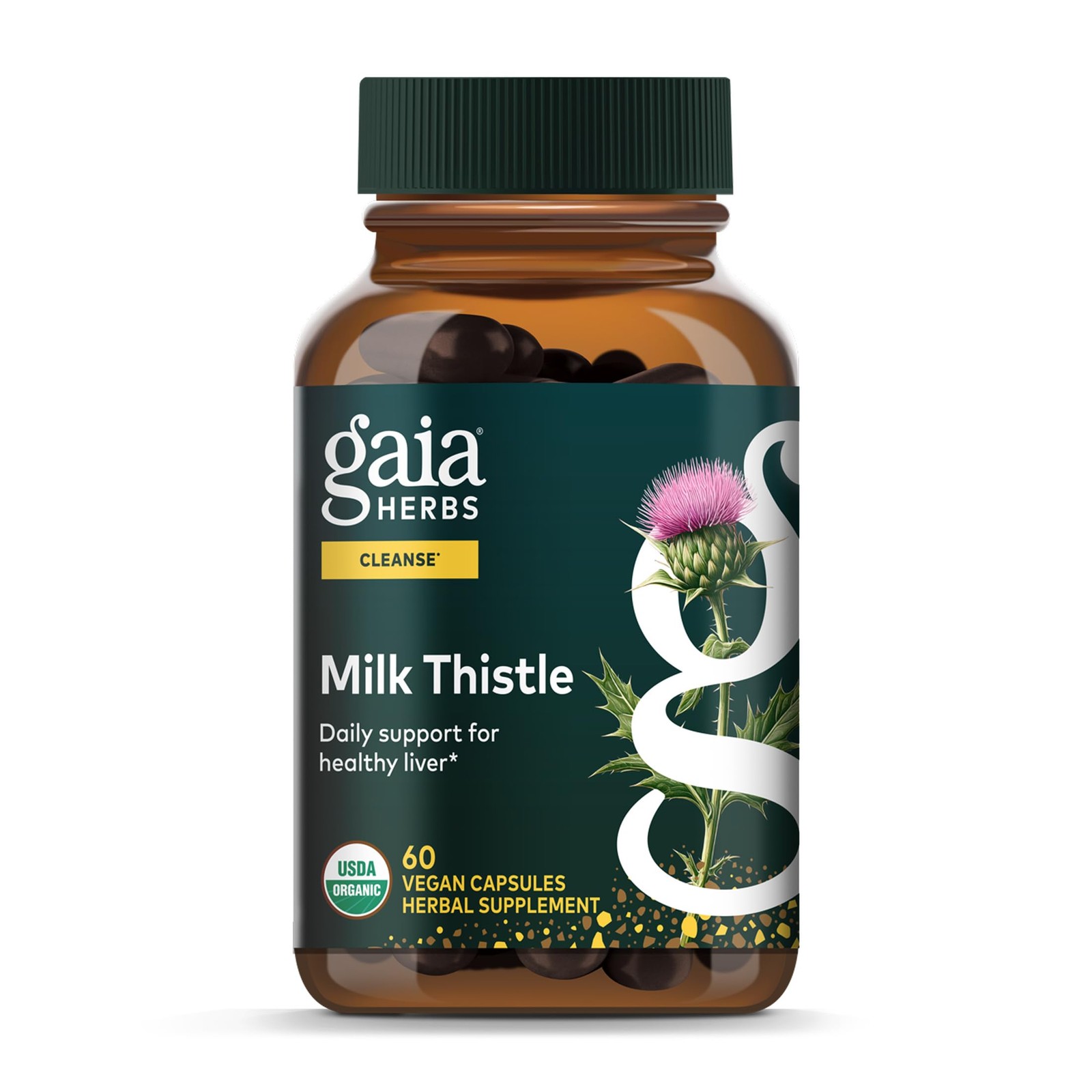 Gaia Herbs Milk Thistle – Liver Supplement Cleanse Support for Helping to