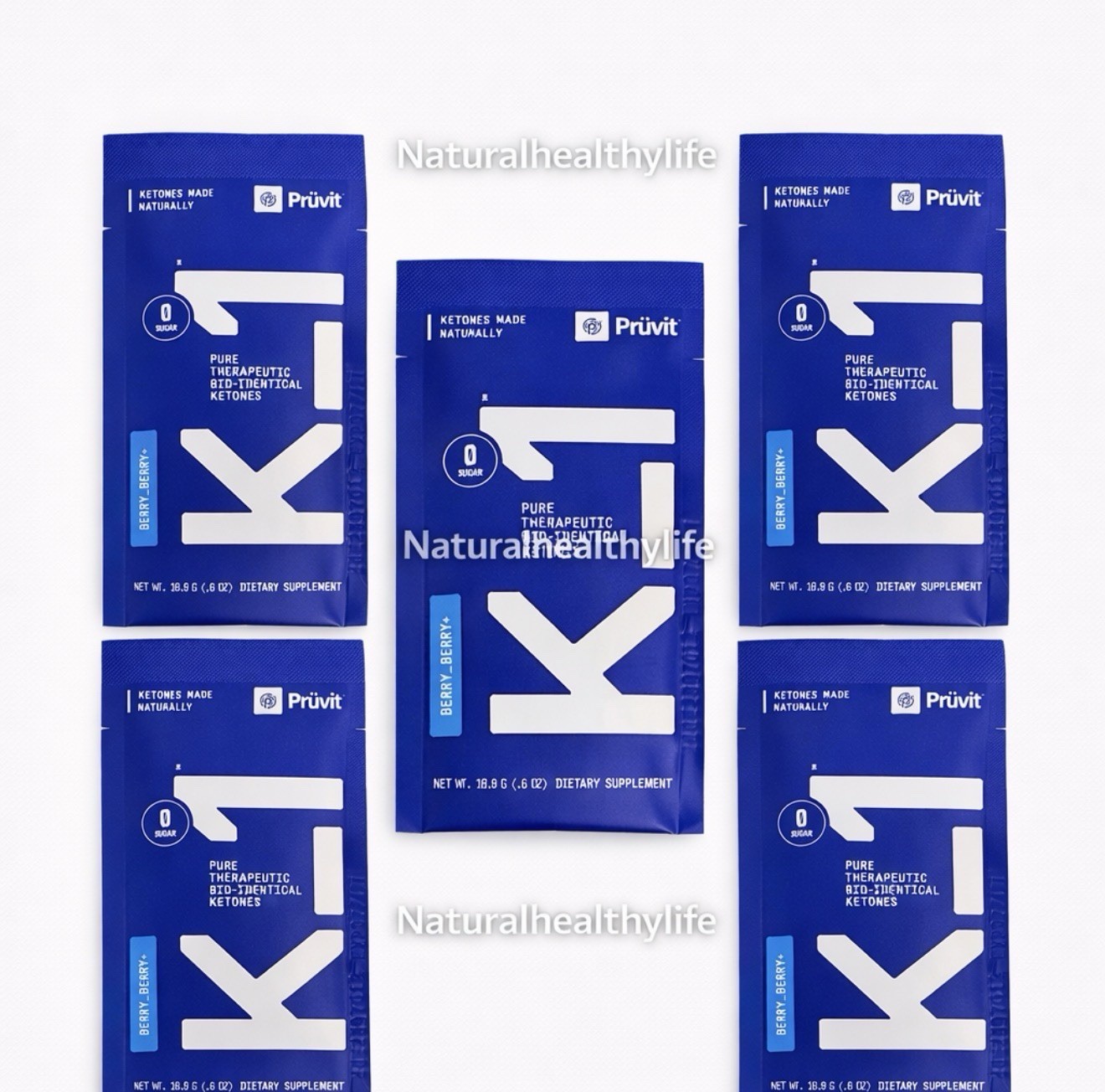 NEW K-1 Prüvit Ketones 5 Packets Charged BERRY BERRY / FREE SHIPP Exp 2027