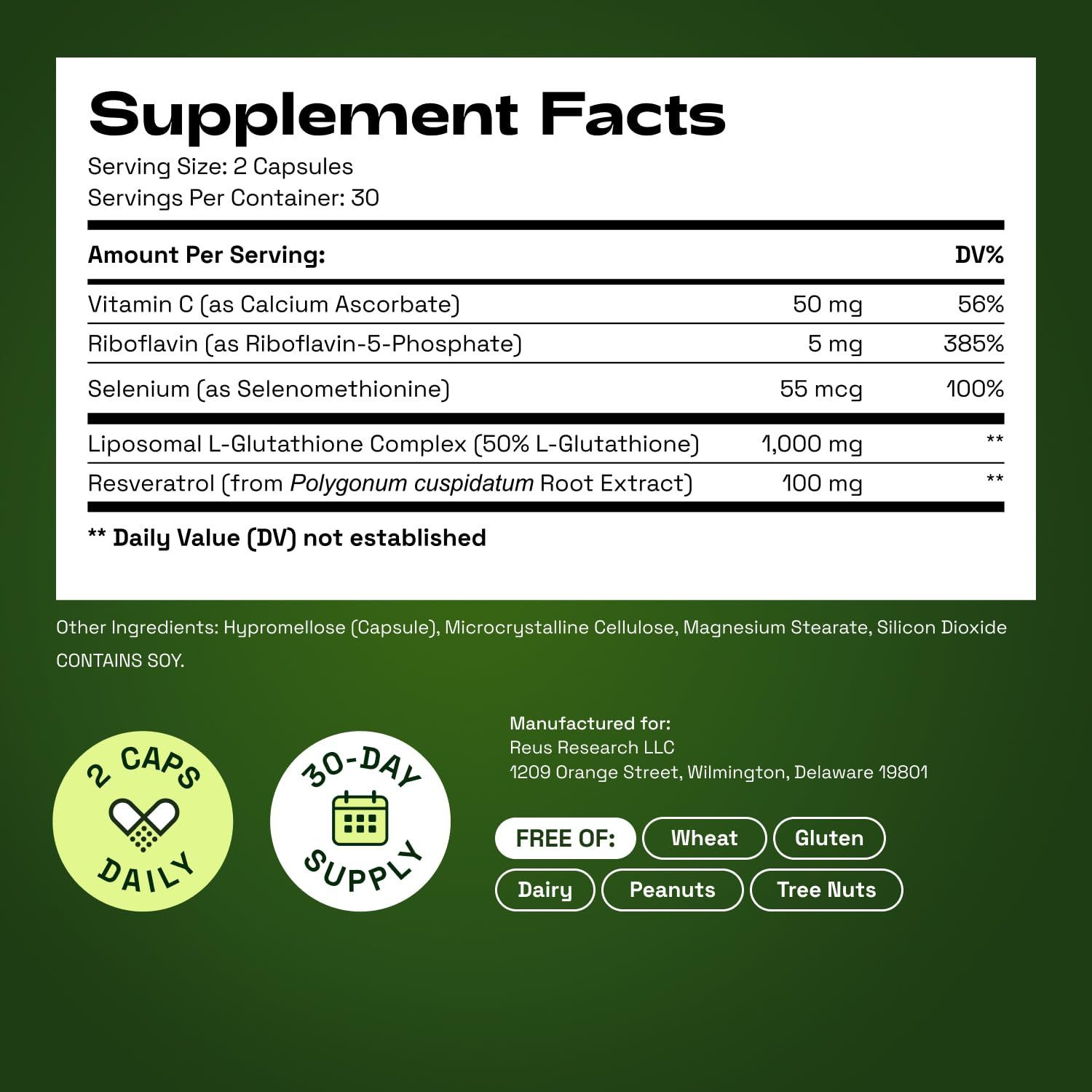 Cata-Kor Liposomal Glutathione 1000mg – Ultra High 60 Count (Pack of 1) *