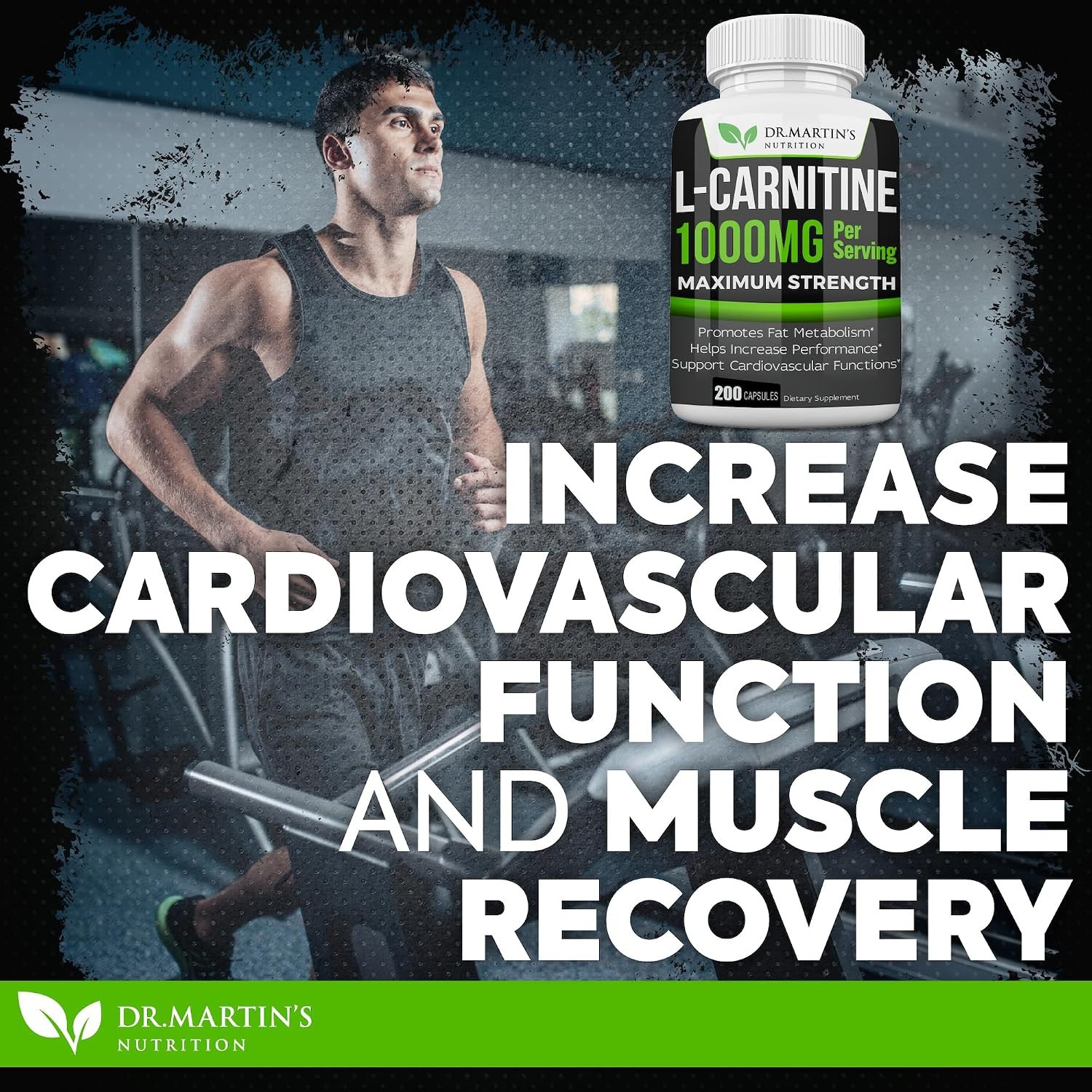 Dr. Martin’s L-Carnitine 1000mg 200 Capsules Metabolism Performance Boost