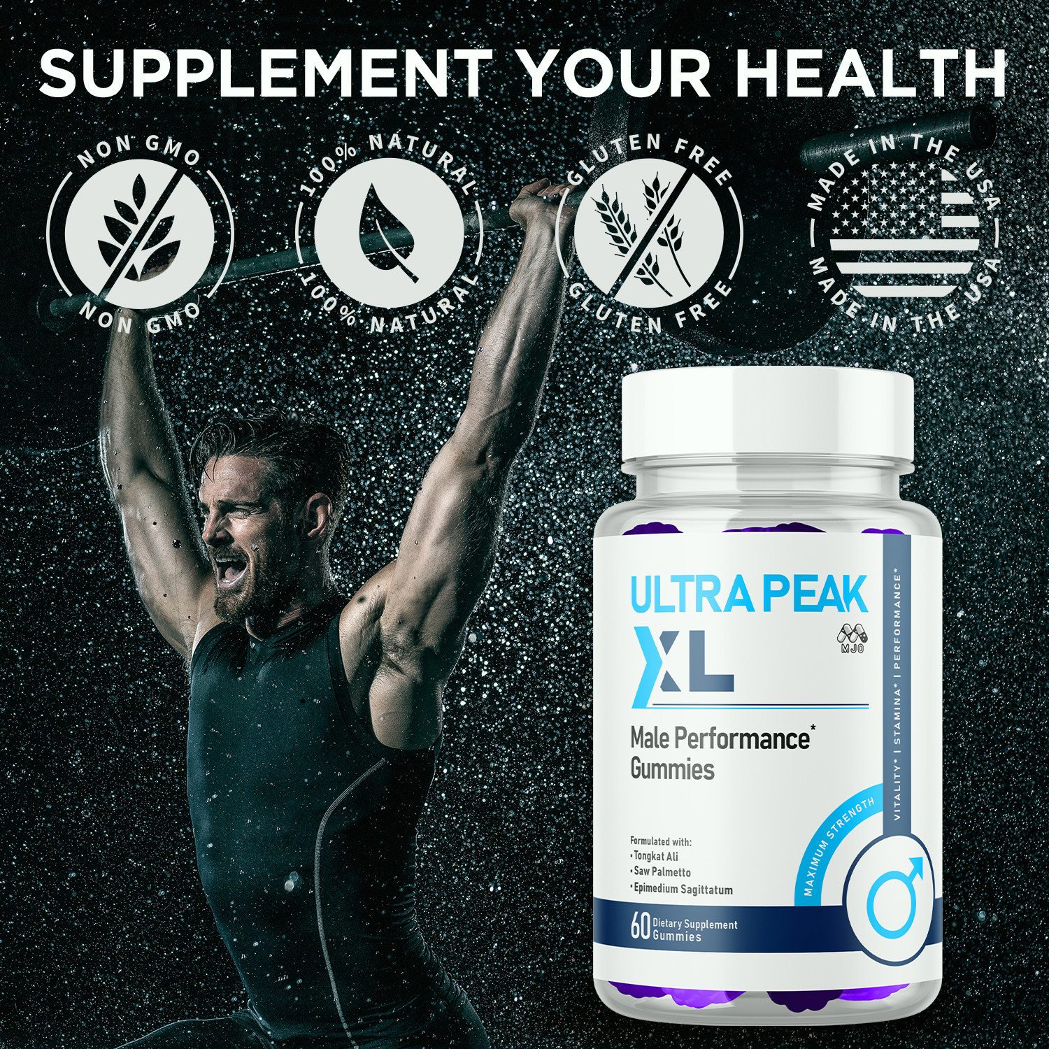(2 Pack) Ultra Peak XL Gummys Advanced Male Support Supplement 120 Gummies