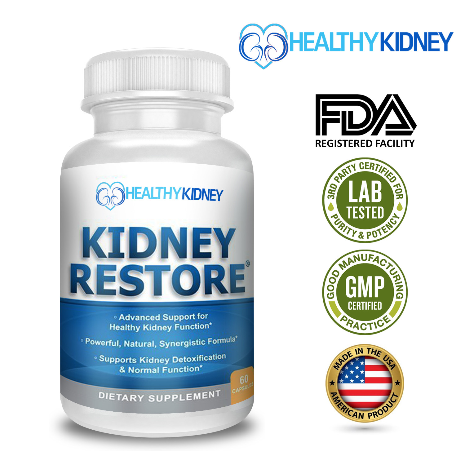 Kidney Restore Health Cleanse Support Detox Natural Supplement High Quality