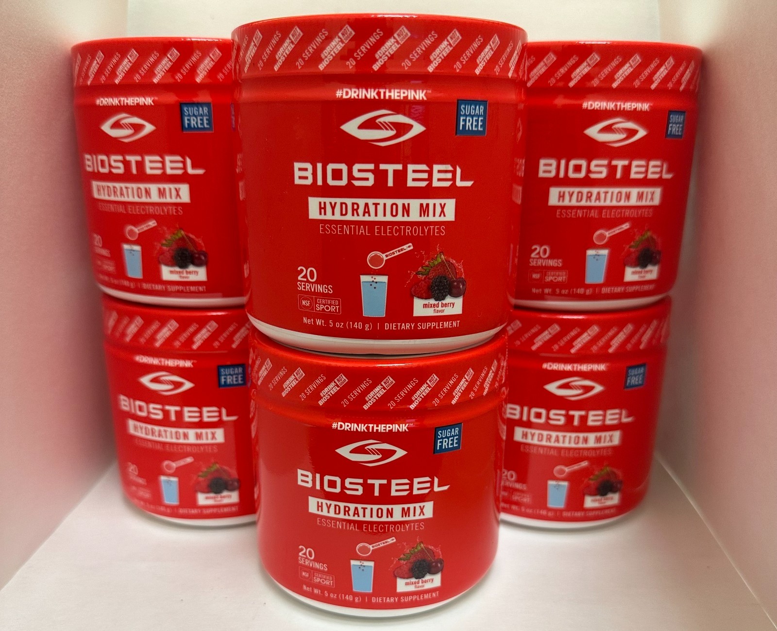 BioSteel Hydration Mix Sugar Free Mixed Berry – 20 Servings (6 Pack) EXP:01/26