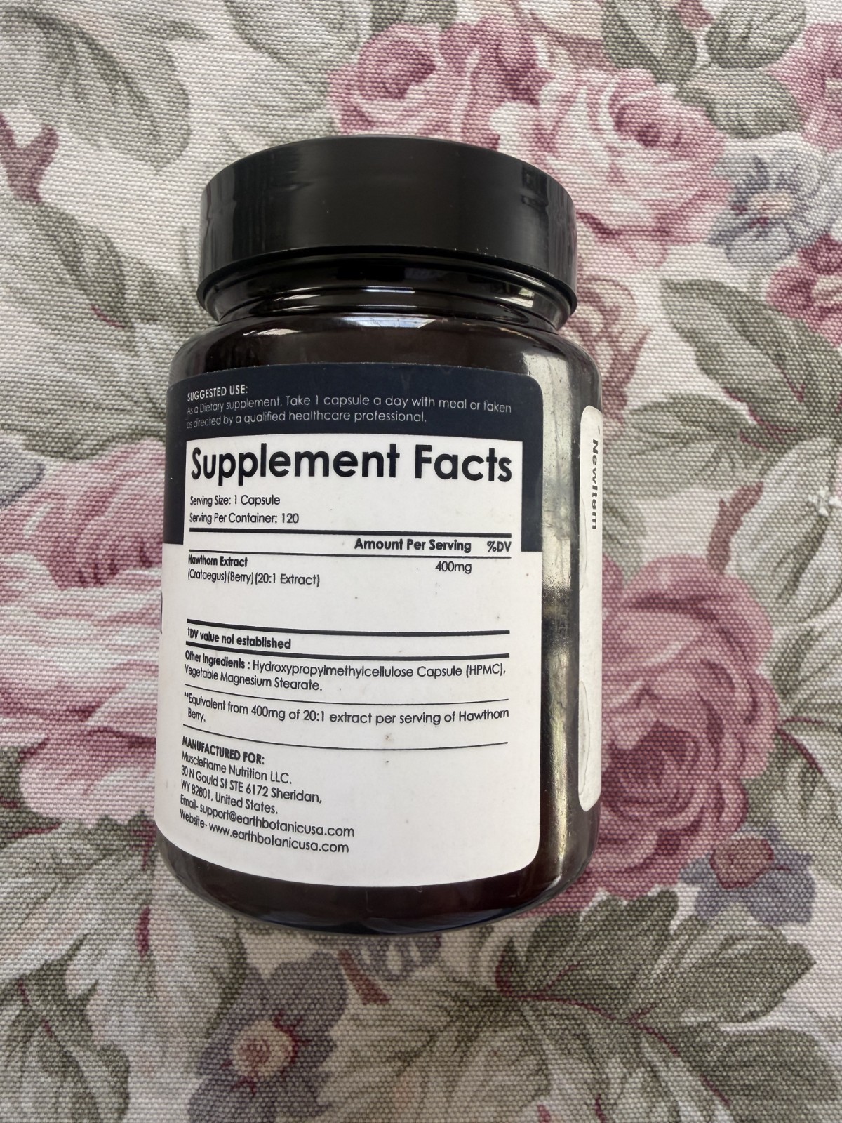Earth BOTANIC Organic Hawthorn Berry Extract 20:1, 8000 mg Equivalent