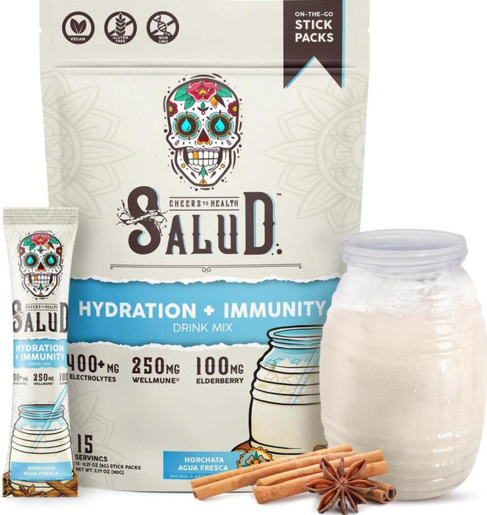 Salud 2in1 Hydration Packets + Immunity Electrolytes Powder, Horchata Agua F…