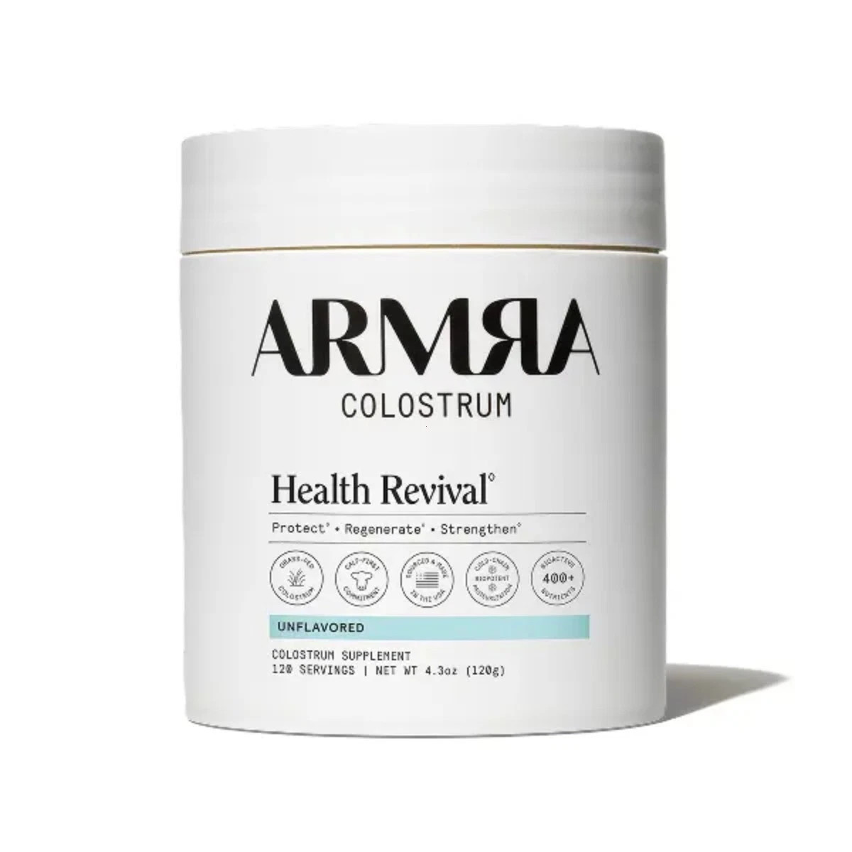 ARMRA Colostrum Unflavored 120 Servings Health Revival Powder 4.3oz