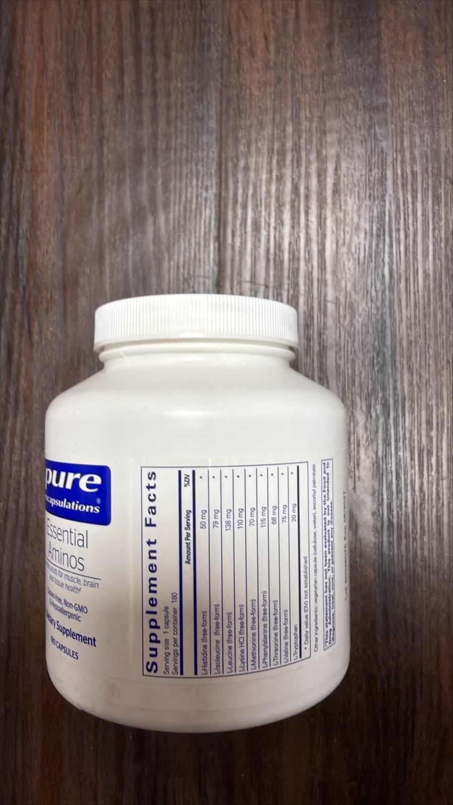 Pure Encapsulations Essential Aminos 180 Capsules – Amino Acid Supplement