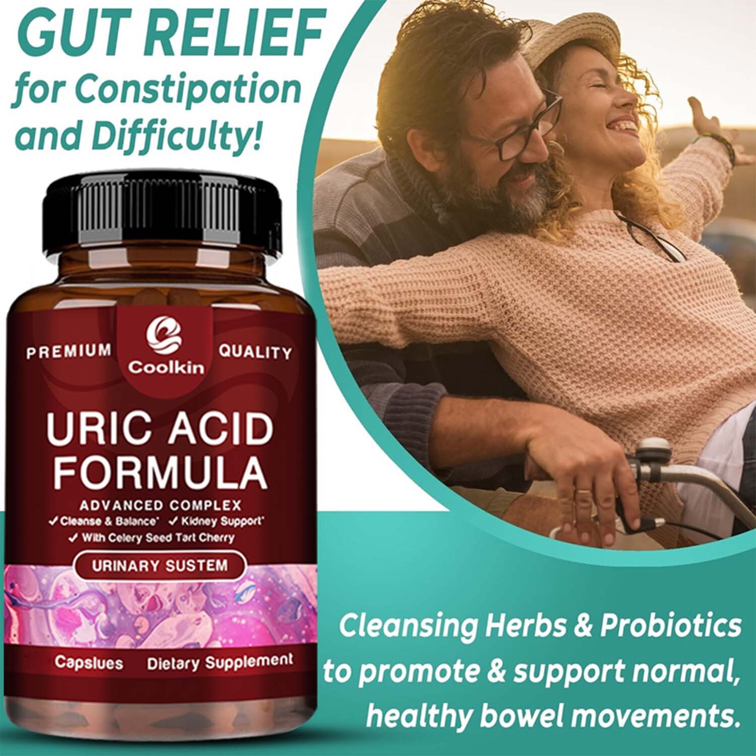 Uric Acid Formula-Tart Cherry, Milk Thistle,Cranberry-Kidney Cleanse,Gout Relief