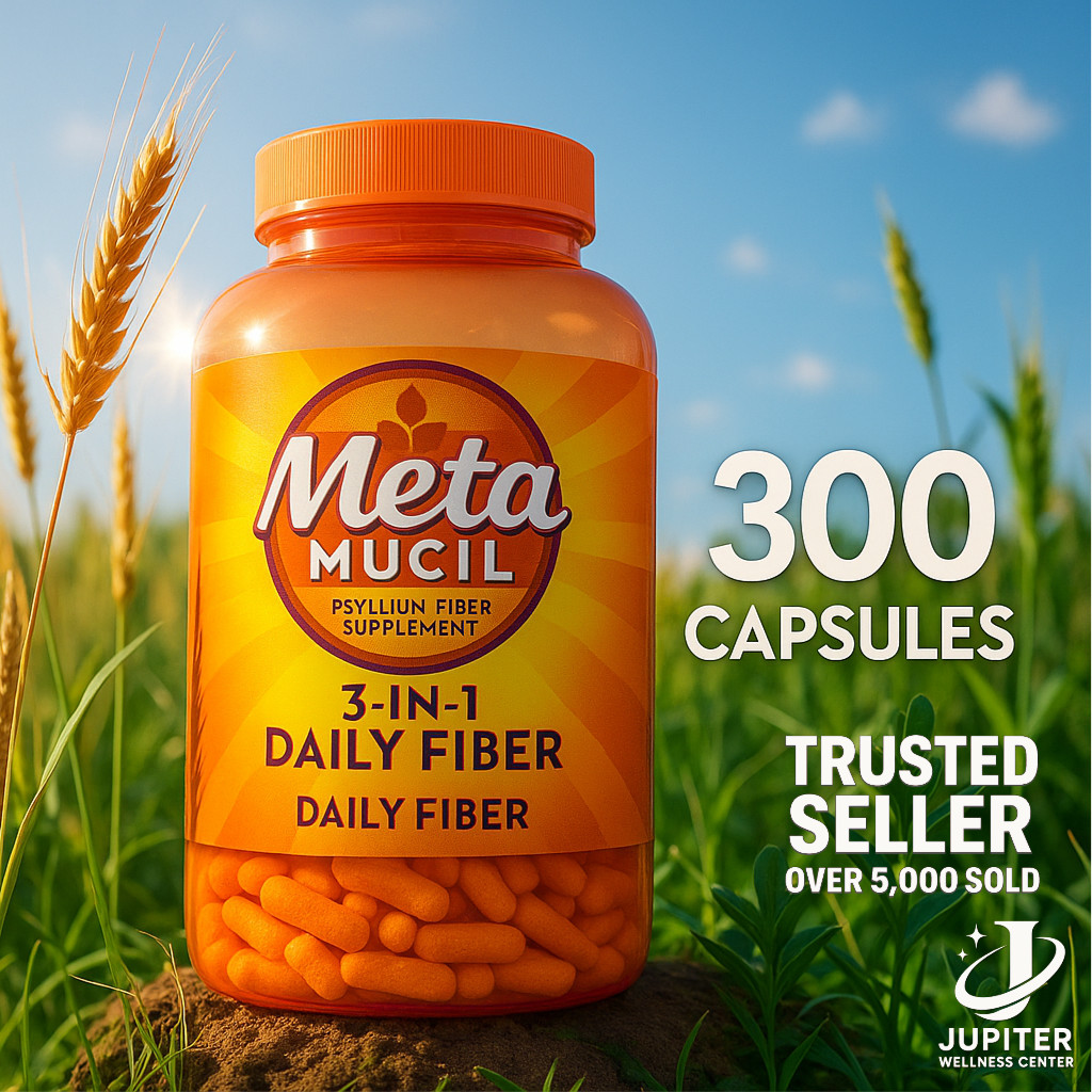 Metamucil Daily Fiber 3-in-1 Digestive Health Supplement, 300 Capsule – Exp 2028