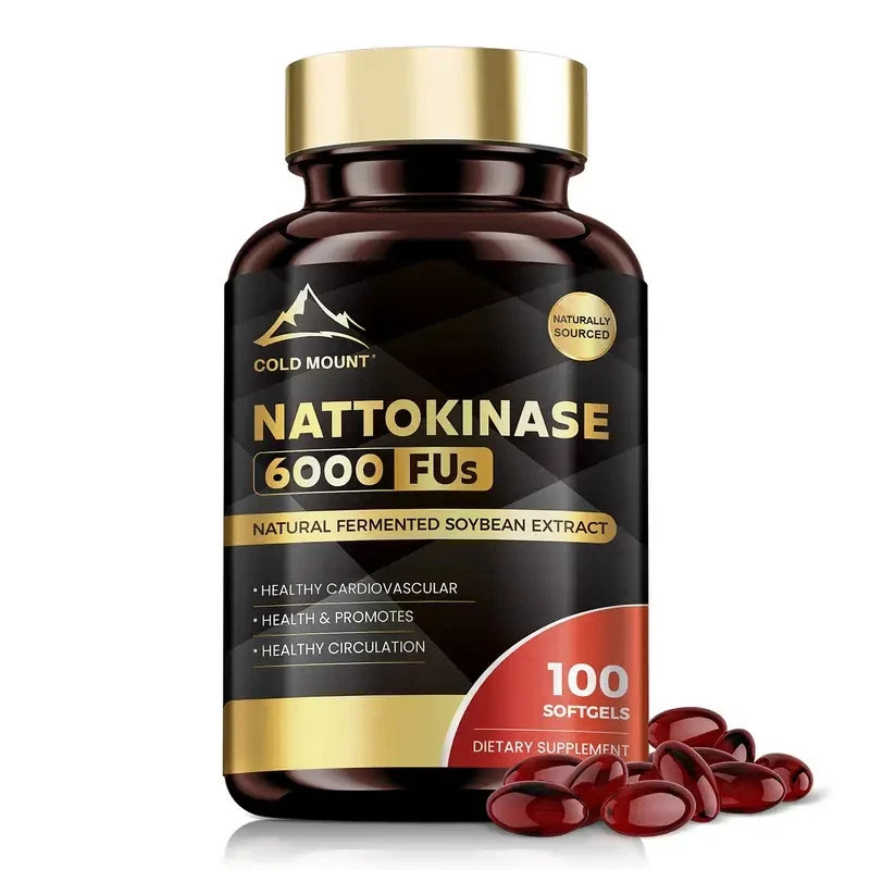 Nattokinase 6000 FU Enzyme For Heart/Brain Health, Blood Circulation 100gels US
