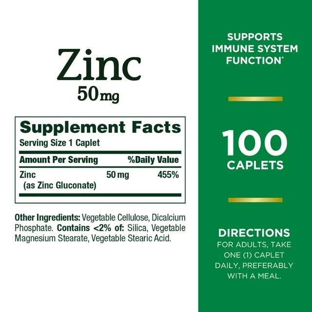 NATURE’S BOUNTY (2-PACK!) Zinc-50 mg-Immune Support EX. 01/26 – 200 CT.! – NEW!