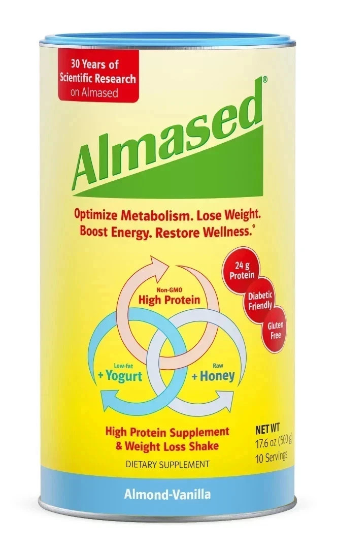 Almased Weight Loss Shake – Almond Vanilla + Original 17.6oz 2 Pack