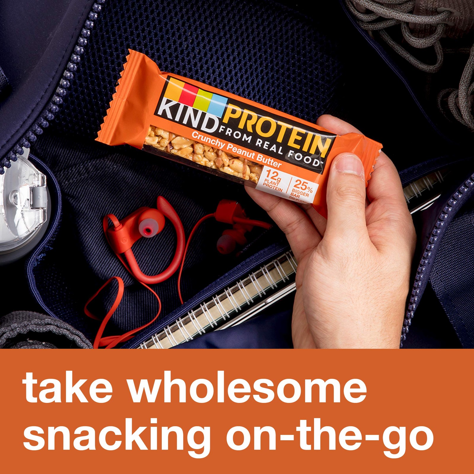 Protein Snack Bar, Crunchy Peanut Butter, Healthy Snacks, Gluten Free, 12g Pl…