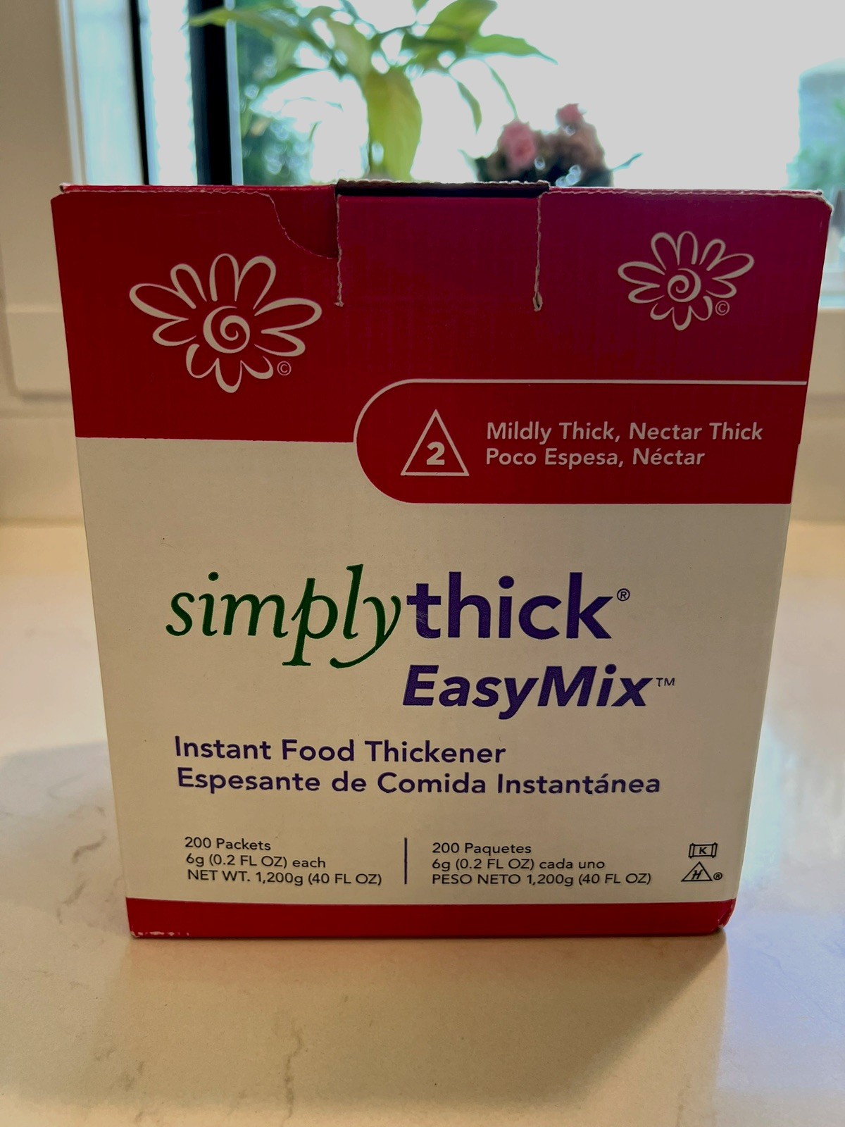 SimplyThick Easy Mix Food & Drink Thickener Unflavored 6 Gr 200 Ct Exp 01/28/27