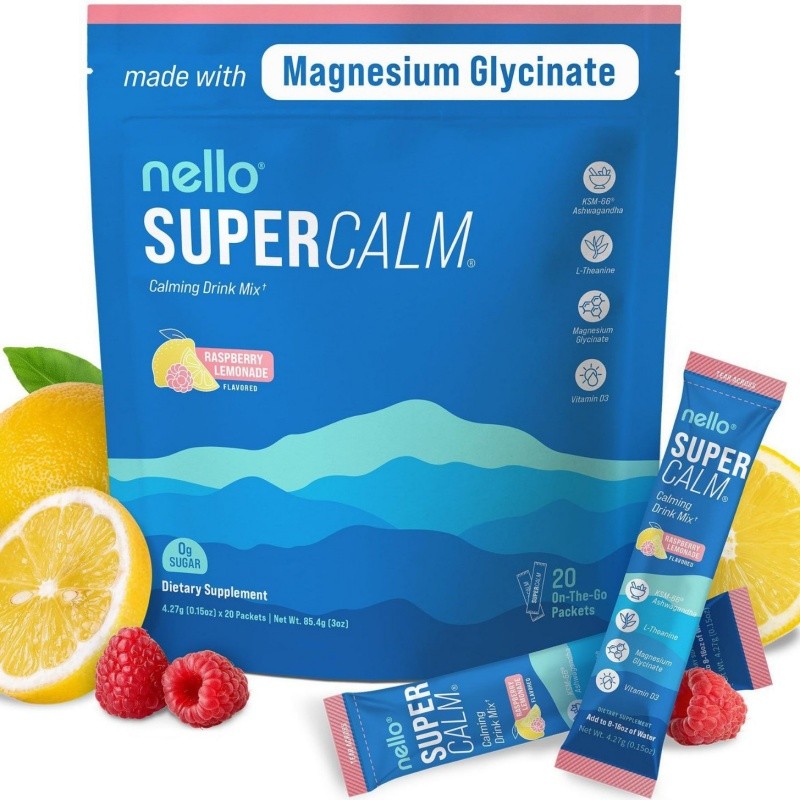 Raspberry Lemonade Calming Drink Mix Energy | Free Shipping Nello Super Calm