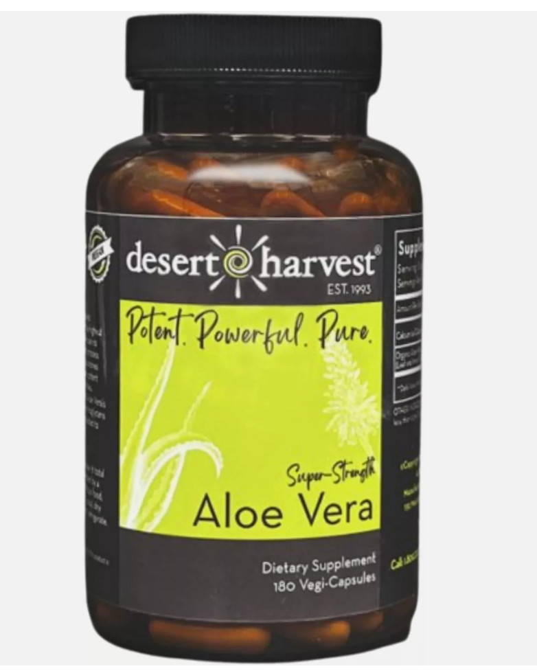Desert Harvest Super Strength Aloe Vera 180 Vegi Capsules. AUTHENTIC. Exp. 10/29