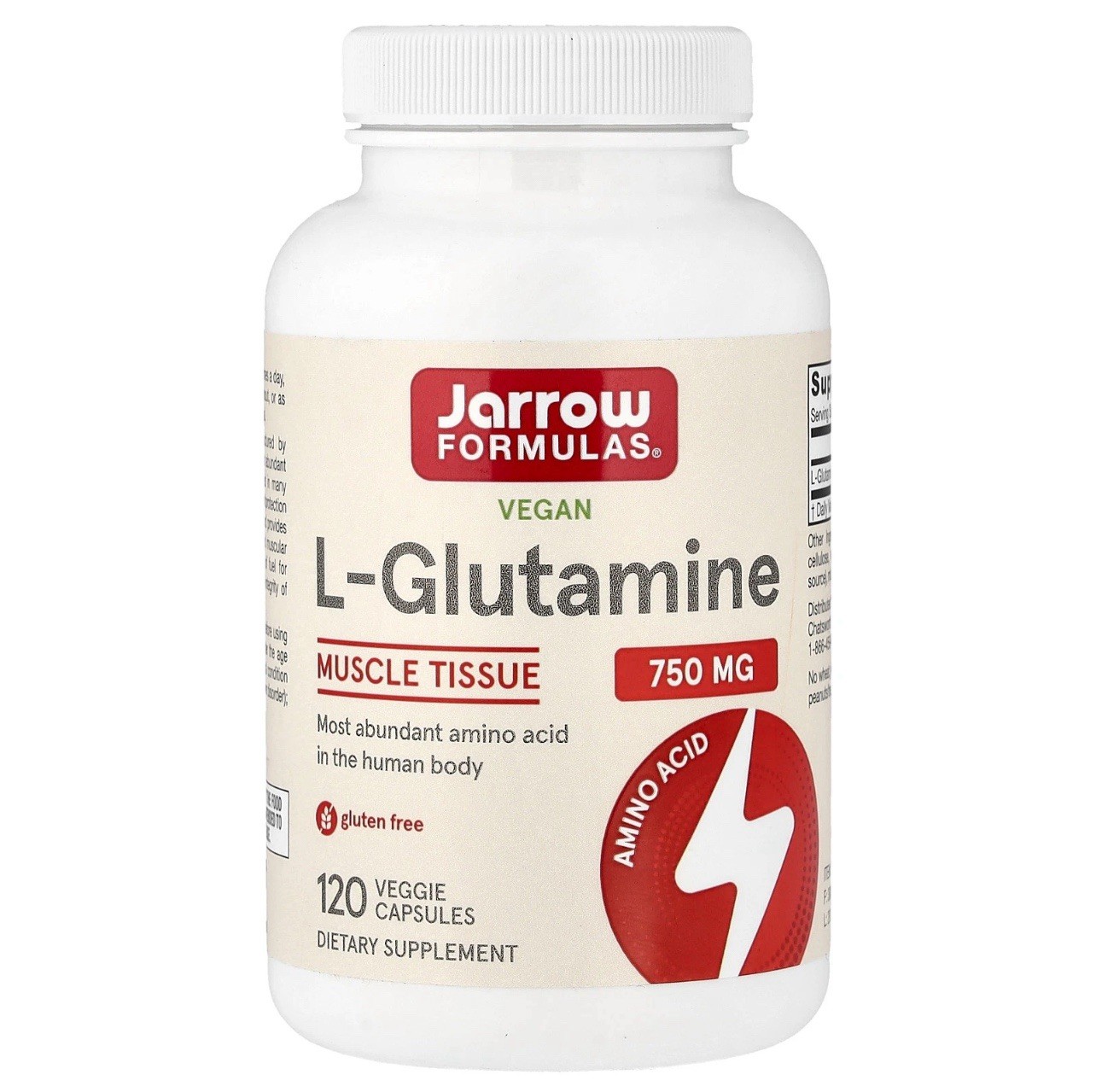 Vegan L-Glutamine, 750 mg, 120 Veggie Capsules Used 10/2028