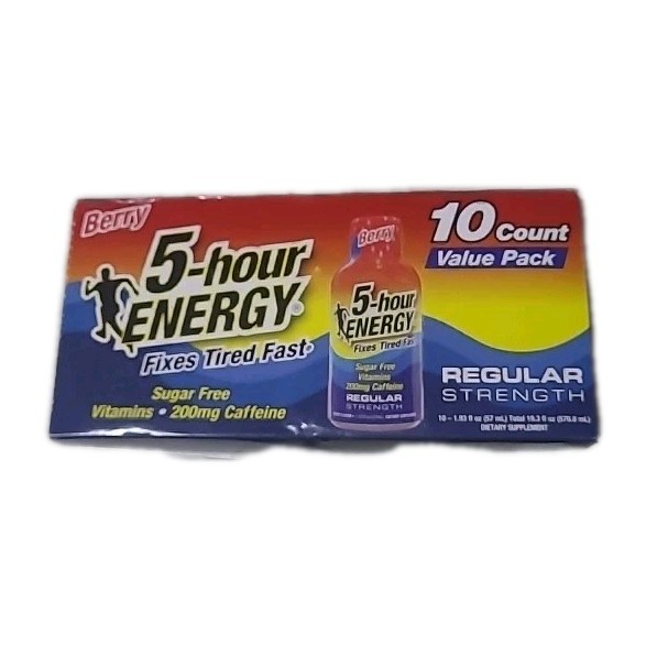 5 Hour Energy Berry 10 Count Value Pack Sugar Free New Sealed Box Exp 03/27
