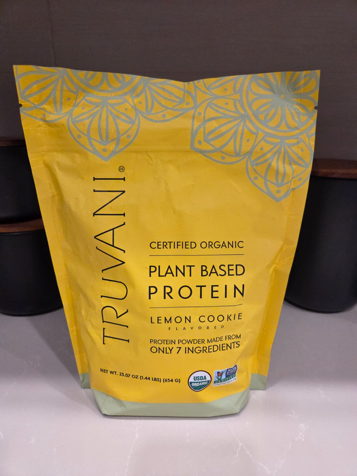 Truvani Vegan Pea Protein Powder | Lemon Cookie | 20g Organic Plant Based Protei