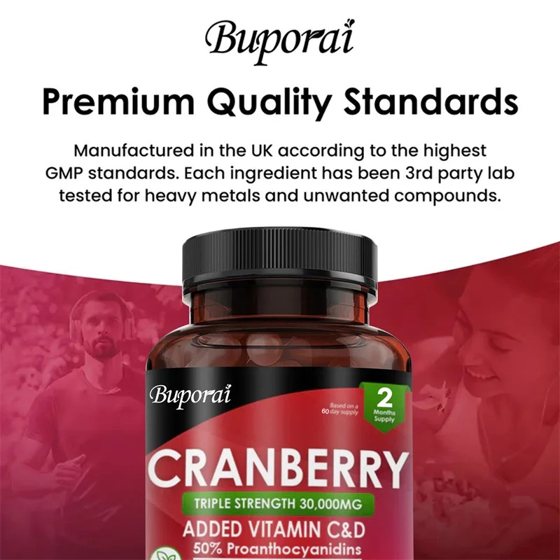 Cranberry 120pcs,Cleansing, Regulates Intestinal Flora, Improve Dull Skin Tone