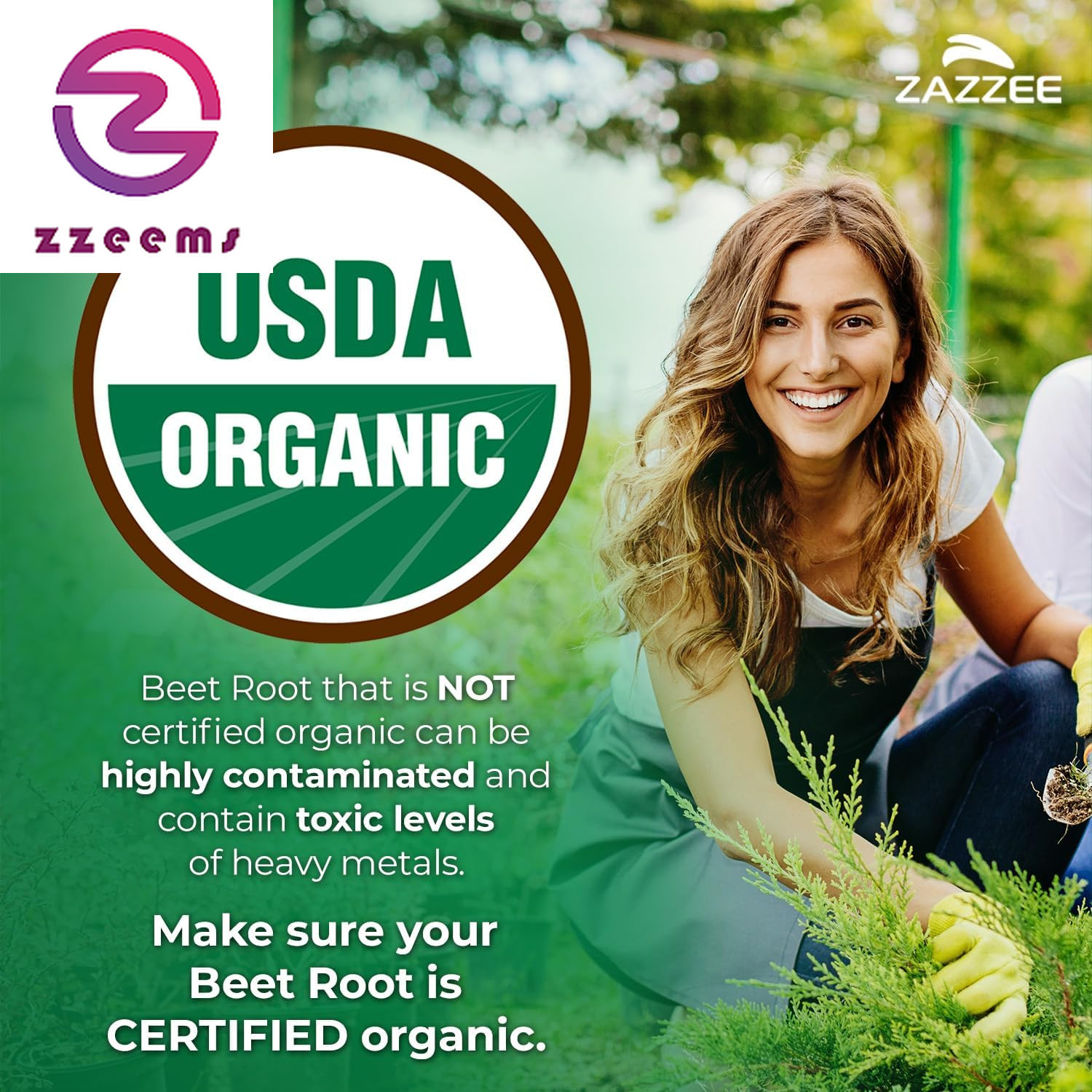 USDA Organic Beet Root 8000 Mg Strength 20:1 Extract, 120 Vegan Quick Release Ca