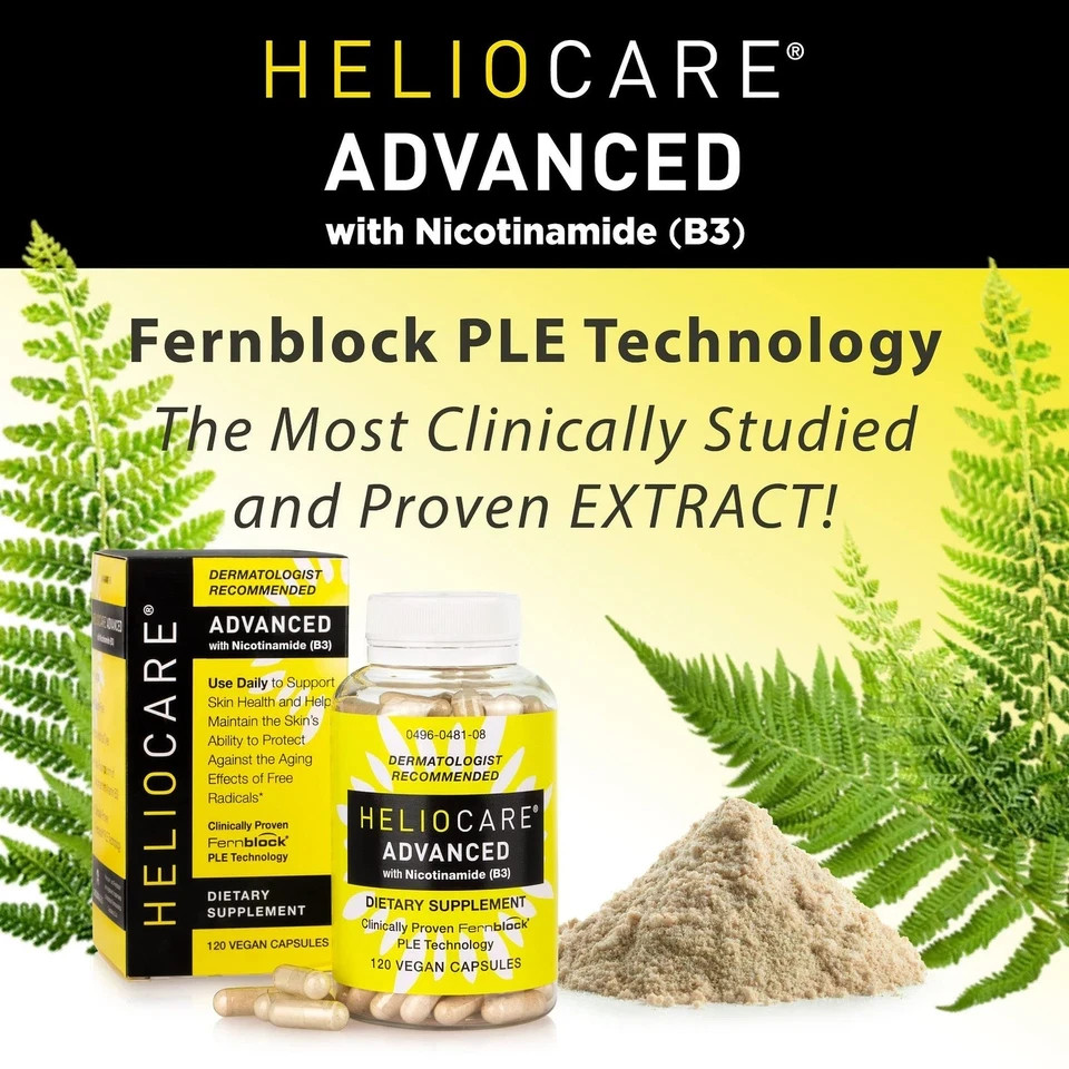 3Pack Heliocare Advanced with Nicotinamide B3 Health Skin 120 Capsules US STOCK.