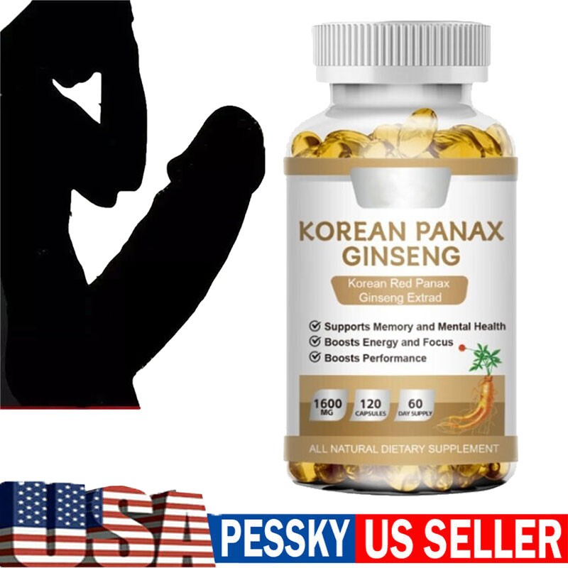 Korean Red NON-GMO Strength Extra Fillers No – Capsules 120 1600mg Ginseng Panax