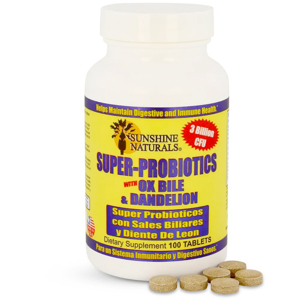 Sunshine Naturals Super Probiotics Supplement. Improves Digestion. 100 Capsules