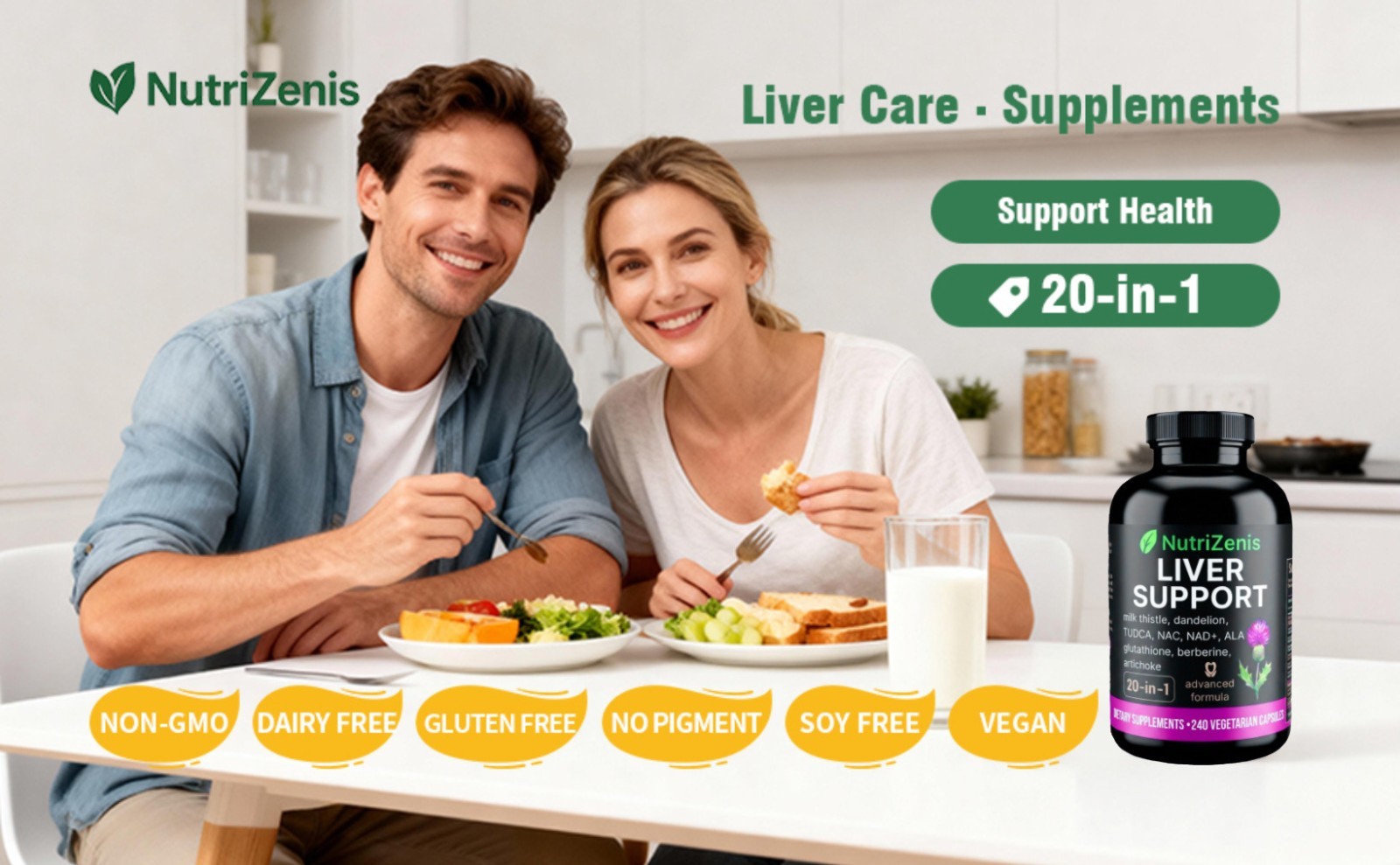 Liver Support Detox Supplement – Natural Liver Cleanse Pills, 240 caps – 4 month
