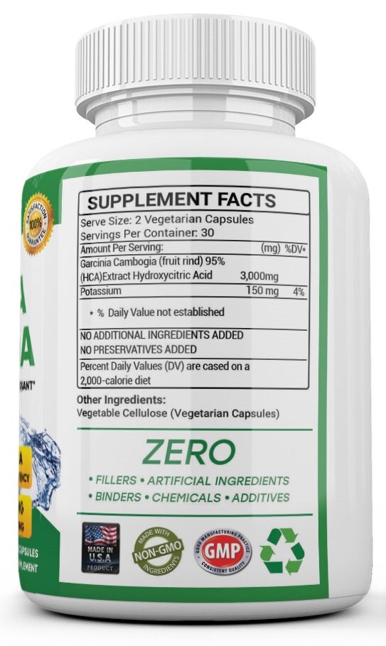 6 x BOTTLES 360 Capsules 3000mg Daily GARCINIA CAMBOGIA HCA 95% Weight Loss Diet